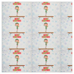 Tela Feliz Navidad Gymnast Elf