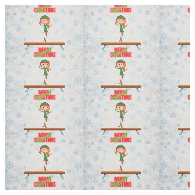 Tela Feliz Navidad Gymnast Elf (Retal)