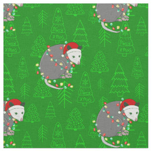 Tela feliz navidad santa opossum possum