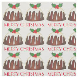 Tela Feliz Navidad Sugar Pluma Pudding Holly Sale