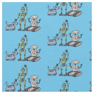 Tela Feliz personalizado de trío de robots lindos