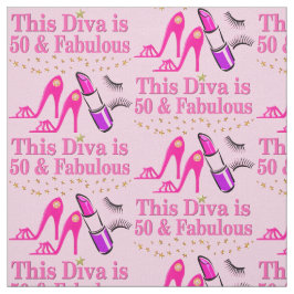 TELA FELIZ ROSA 50.ª FABULOSA DIVA FABRIC