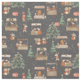 Tela feria callejera de mercado invernal con amigos ani