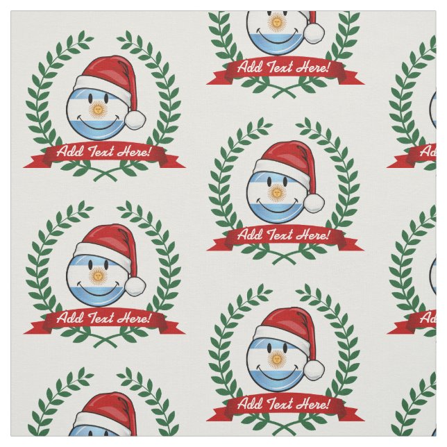 Tela Feriado con bandera argentina sonriente (Retal)