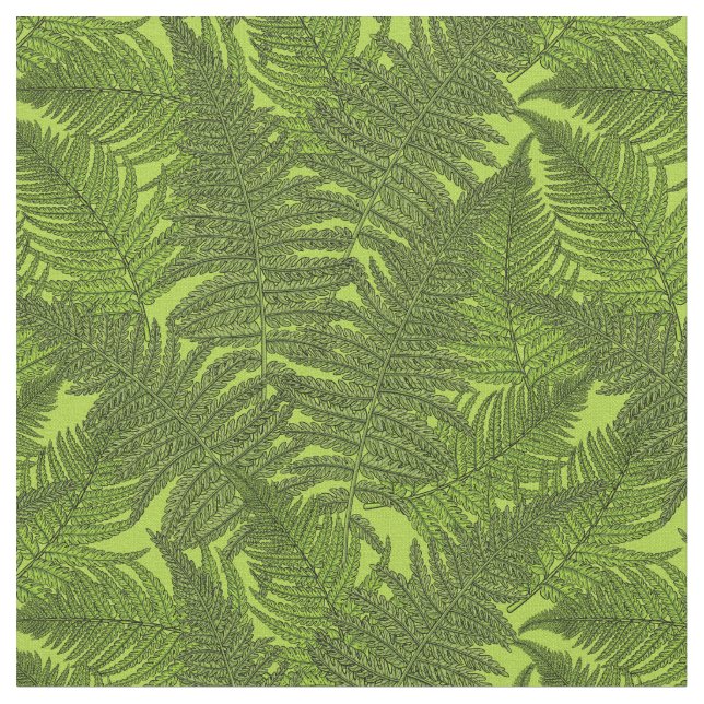 Tela Fern en verde (De cerca)