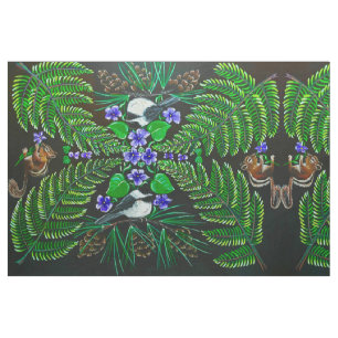 Tela Ferns y Fun Friends Fabric