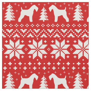 Tela Festividad de las siluetas de Kerry Blue Terrier