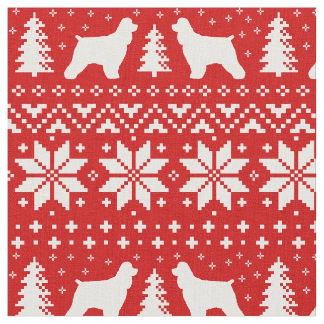 Tela Festividad de los Navidades de Silhouettes de Cock (De cerca)