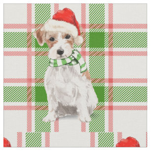 Tela Festividad y Navidades de Jack Russell Terrier