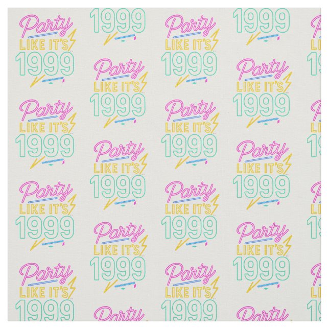 Tela Fiesta Como Si Fuera 1999®™ – Voltaje Neon (Retal)