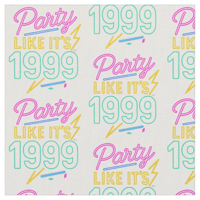 Tela Fiesta Como Si Fuera 1999®™ – Voltaje Neon (De cerca)