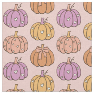 Tela Fiesta de Halloween Rosa Coquette Femenina Calabaz