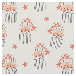 Tela fiesta de Navidad de invierno cara de Santa guarde