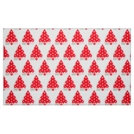 TELA FIESTA DE VACACIONES EN EL ÁRBOL DE NAVIDAD ROJA