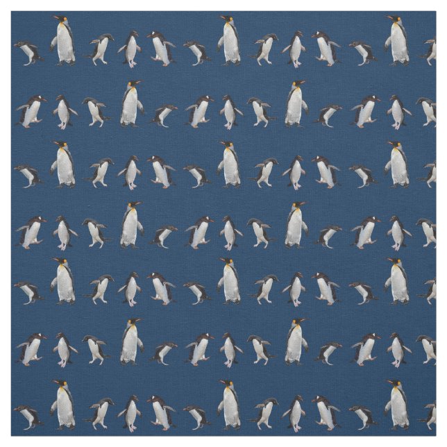 Tela Fiesta pingüino Fabric (Armada) (Retal)