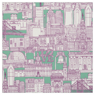Tela Filadelfia toile púrpura menta