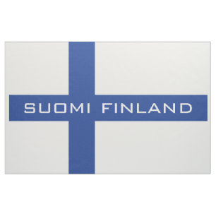 Tela finlandesa del personalizado de la bandera