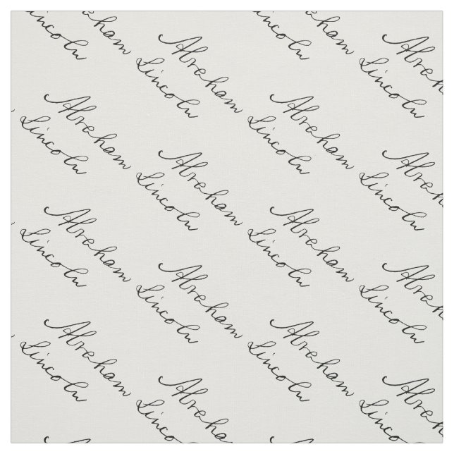 Tela Firma de la escritura de presidente Abraham (Retal)