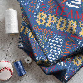 Tela Fitness Word Cloud rojo/blanco ID284