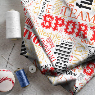 Tela Fitness Word Cloud rojo/negro ID284