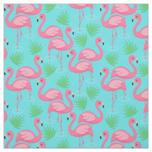 Tela Flamenco rosado caprichoso del paraíso tropical