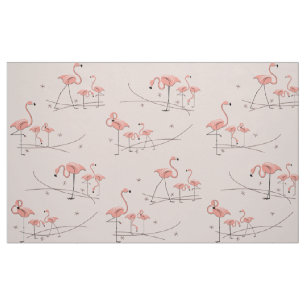 Tela Flamencos Rosa Multi patrón grande