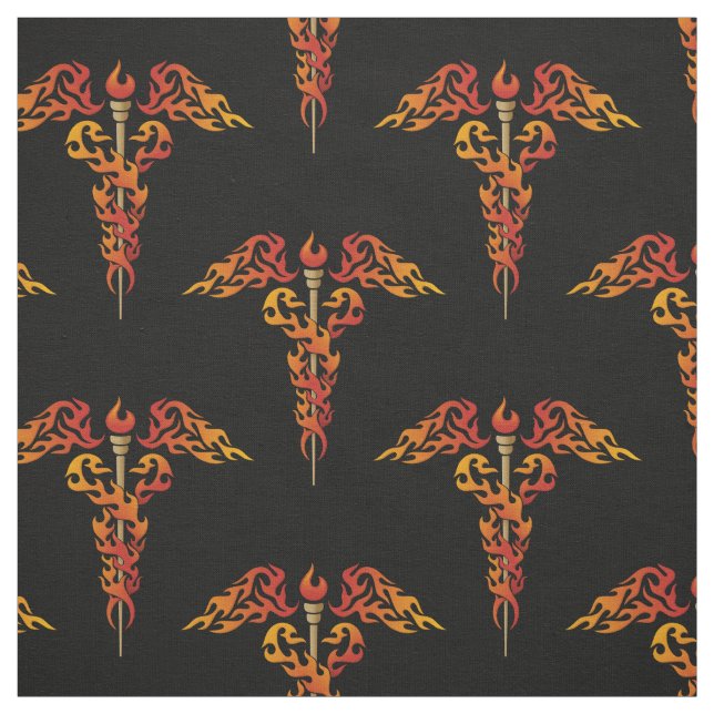 Tela Flames Caduceus (Retal)