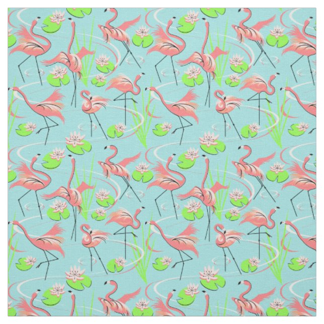 Tela Flamingo Fandango Patrón pequeño multitejido (Retal)