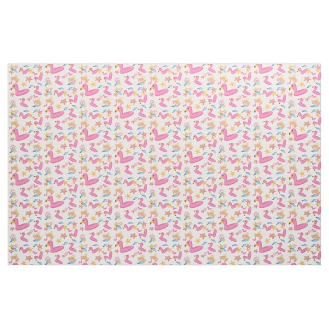 Tela Flamingo summer party  ("Cuarto gordo" (fat quarter))