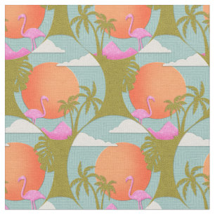 Tela Flamingo Tropical Sunset