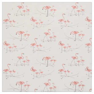 Tela Flamingos Pink Multi fabric