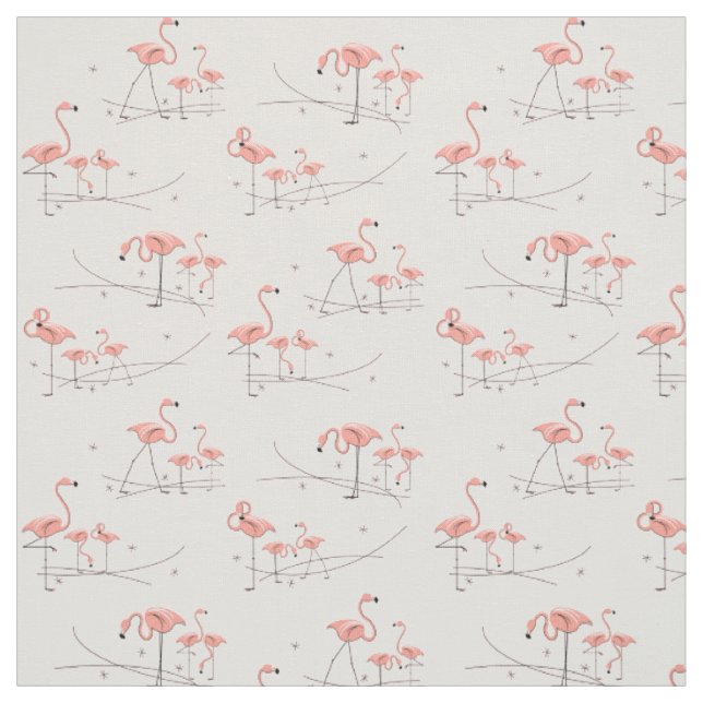 Tela Flamingos Pink Multi fabric (Retal)
