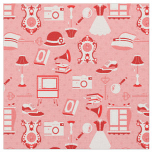 Tela flapper rojo rosa nostalgia antigua