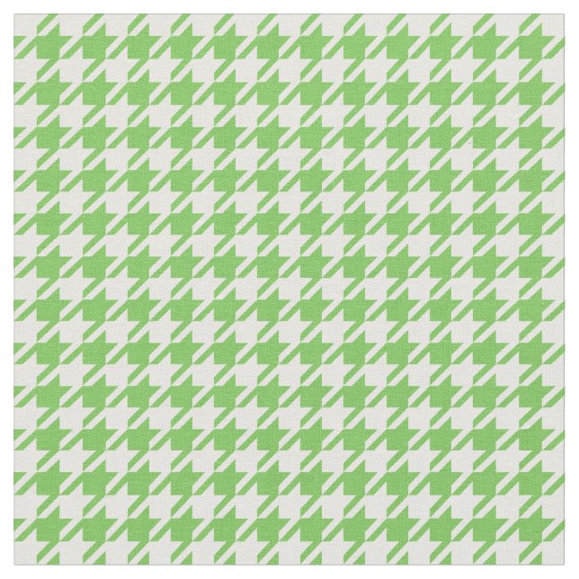 Tela Flash verde y Houndstooth blanco (De cerca)