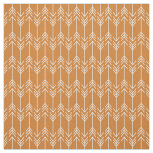 Tela Flechas de herringbone del Naranja quemado