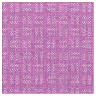 Tela Flechas en Lino Morado Rosa Claro