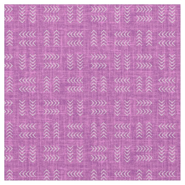 Tela Flechas en Lino Morado Rosa Claro (De cerca)