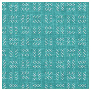Tela Flechas en Lino Teal