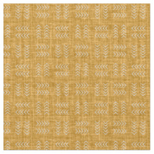 Tela Flechas sobre lino amarillo dorado