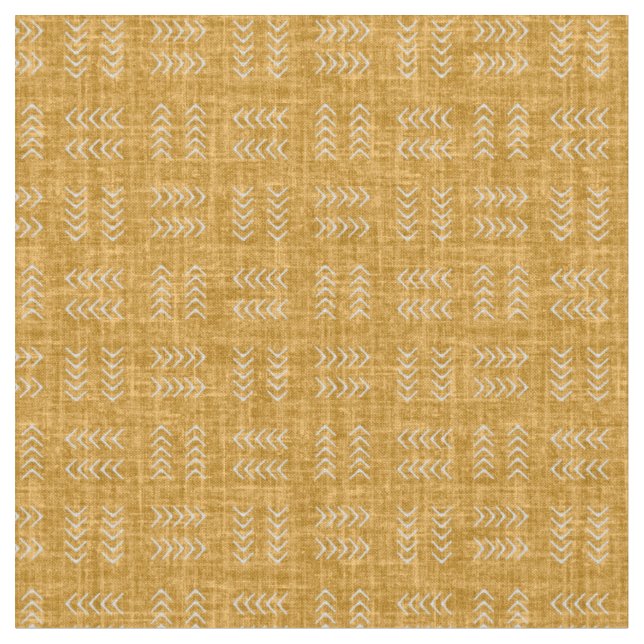 Tela Flechas sobre lino amarillo dorado (De cerca)