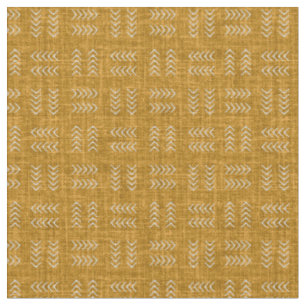 Tela Flechas sobre lino amarillo oscuro