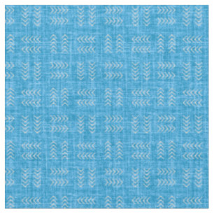 Tela Flechas sobre lino azul brillante