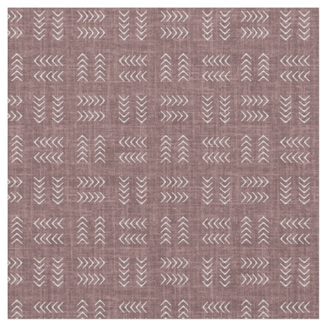 Tela Flechas sobre Lino Gris Rojo (De cerca)