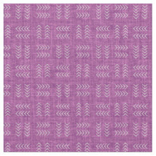 Tela Flechas sobre lino magenta púrpura