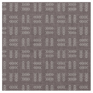 Tela Flechas sobre lino marrón gris oscuro
