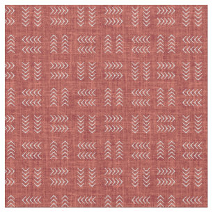 Tela Flechas sobre Lino Rojo