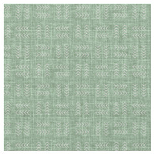 Tela Flechas sobre lino verde helecho