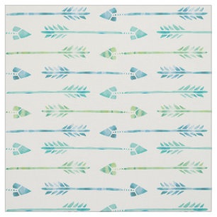 Tela Flechas verdes y azules de la acuarela