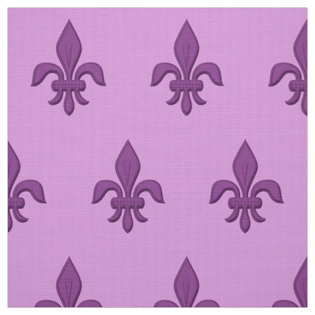 Tela Fleur de Lis en violeta morada en lavanda (Retal)