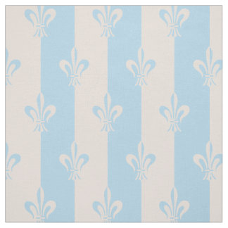 Tela Fleur de Lis Light Blue & Pink Champagne